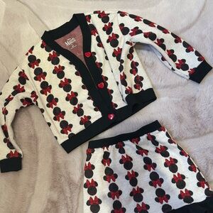 Disney Girls Cardigan and Skirt Set
